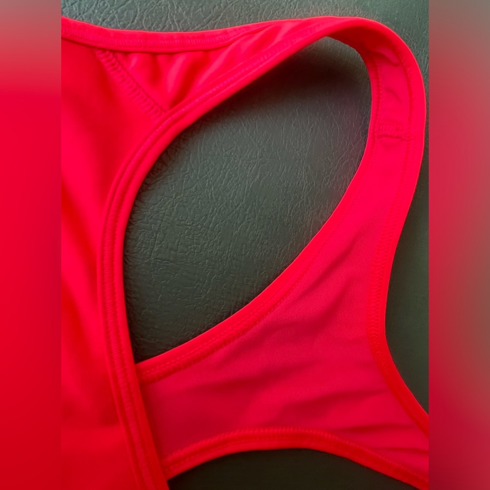 Victorias Secret Sport VSX Racerback Coral Sports Bra • medium • unlined - Picture 4 of 9